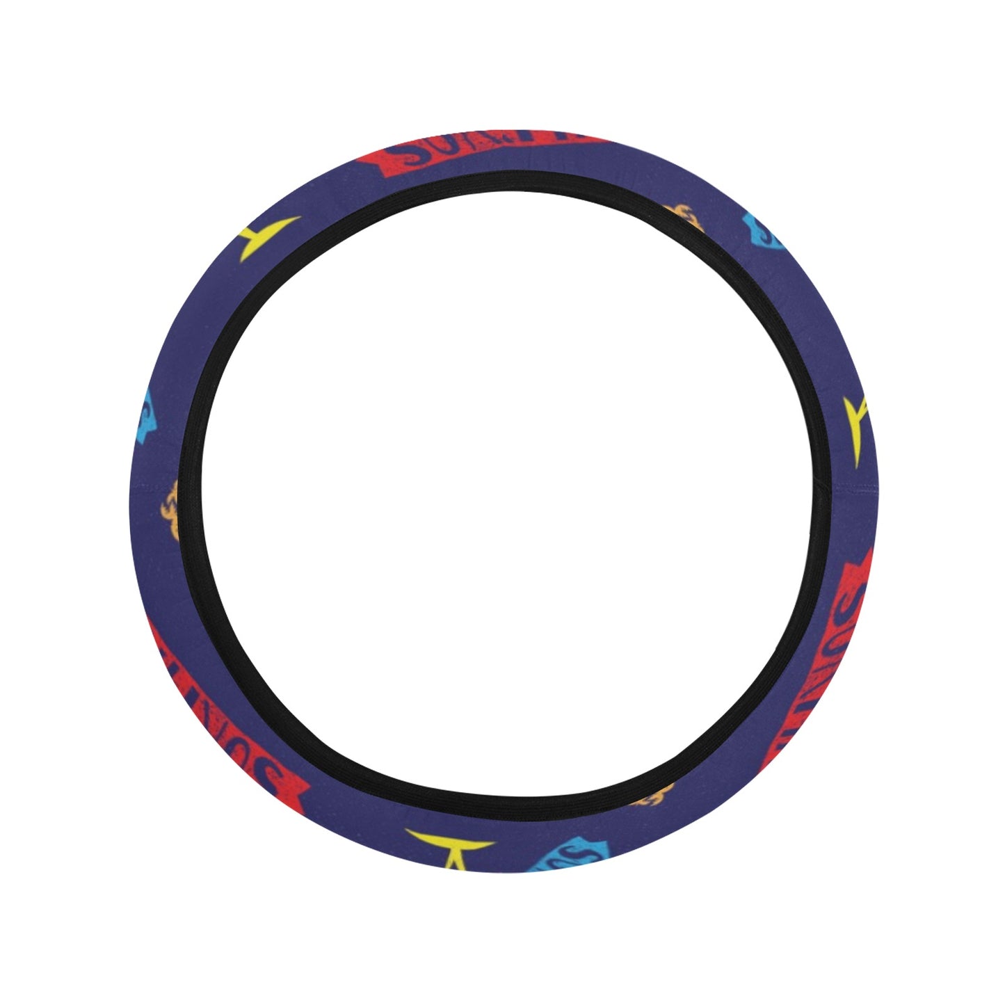 Surfboard Print Design LKS305 Steering Wheel Cover with Elastic Edge