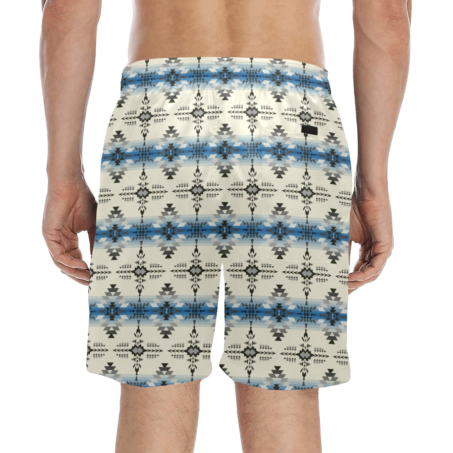 Southwest Pattern Print Design LKS304 Men's Swim Trunks Beach Shorts
