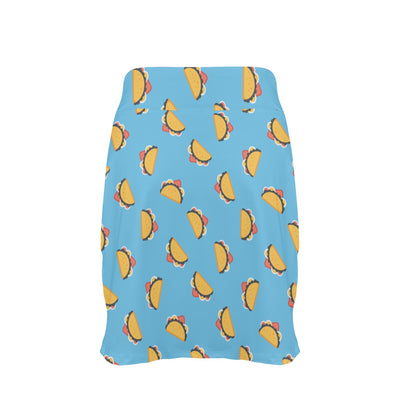 Taco Print Design LKS301 17" Golf & Pickleball Skort with Pockets