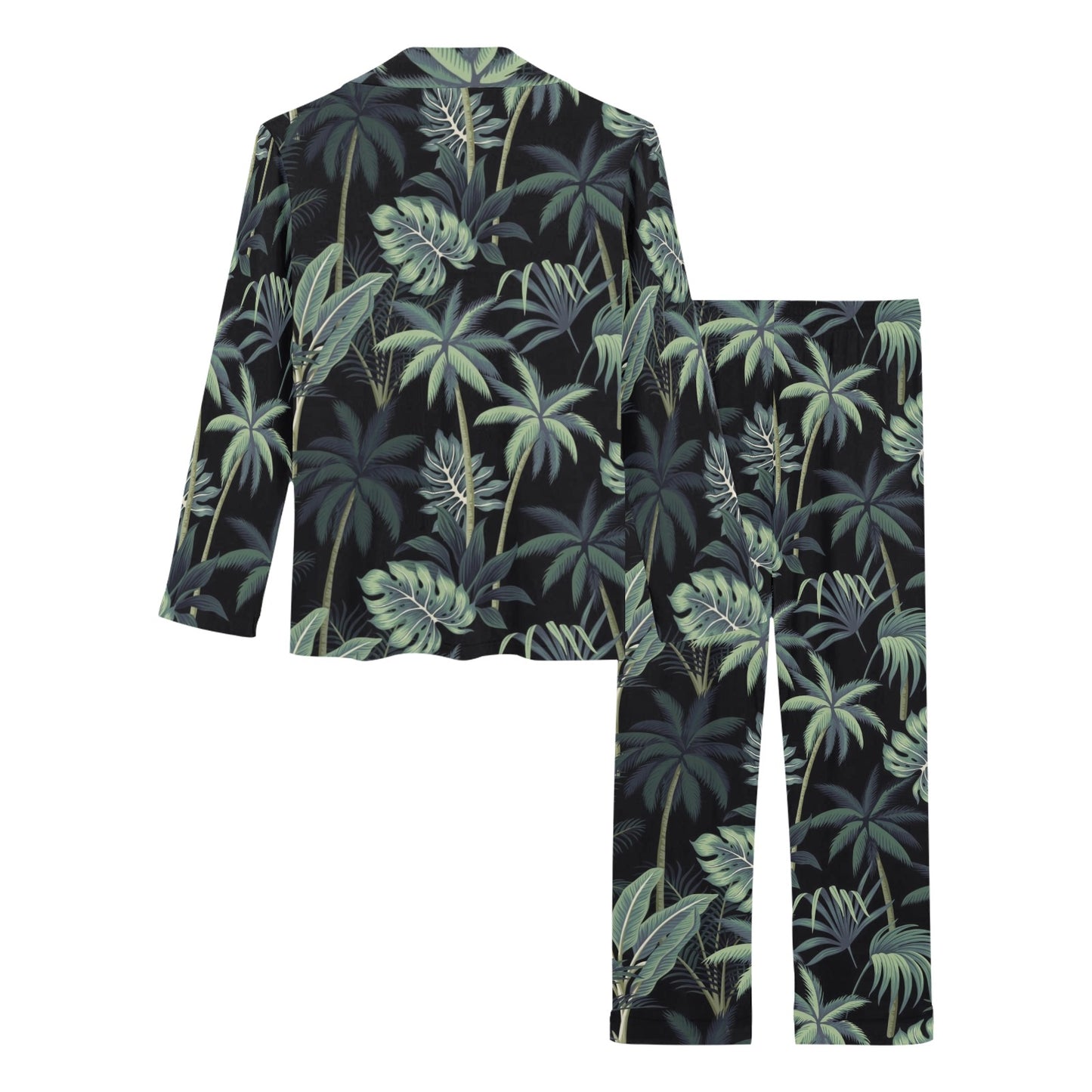 Rainforest Pattern Print Design RF02 Women's Long Pajama Set
