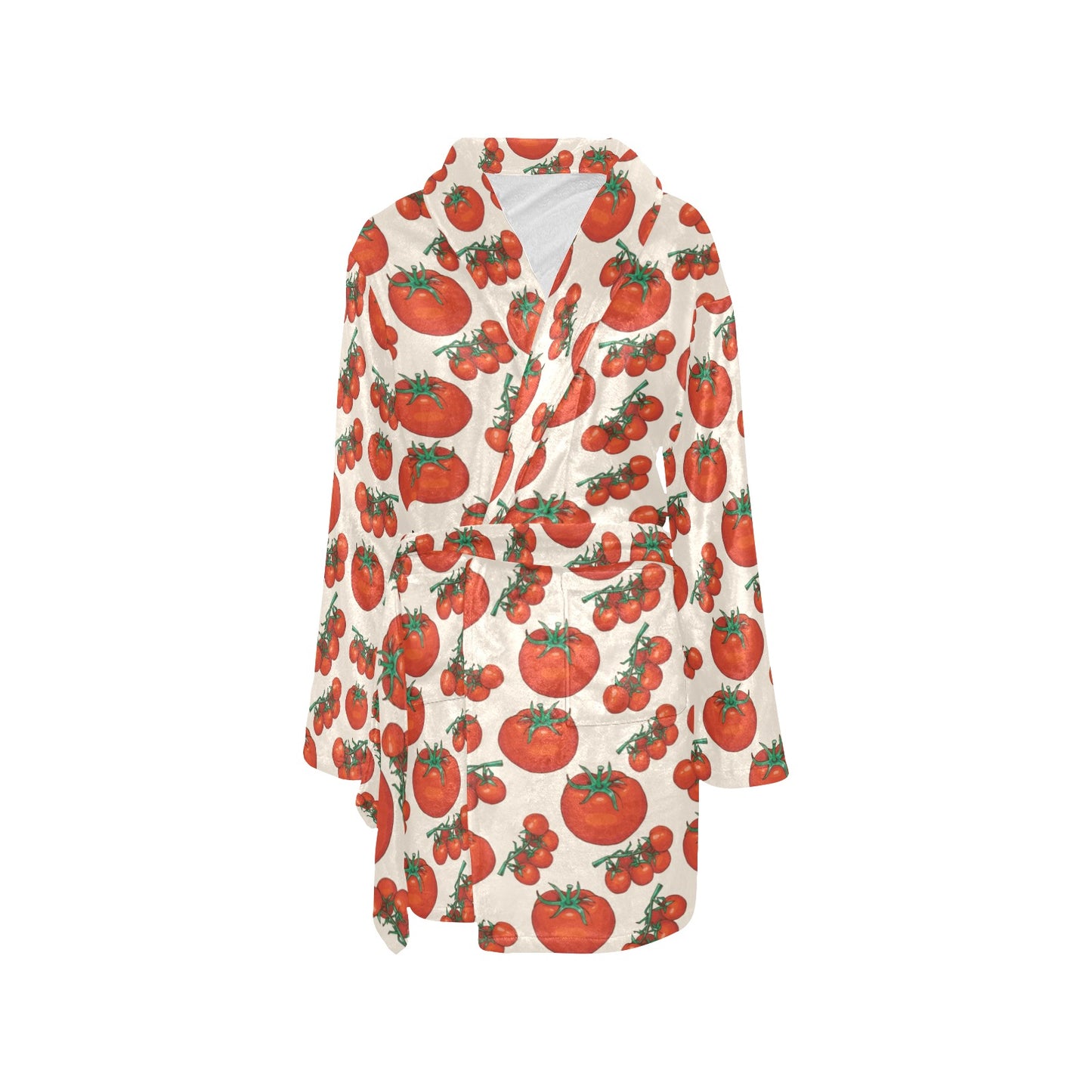 Tomato Print Design LKS302 Women's Fleece Robe