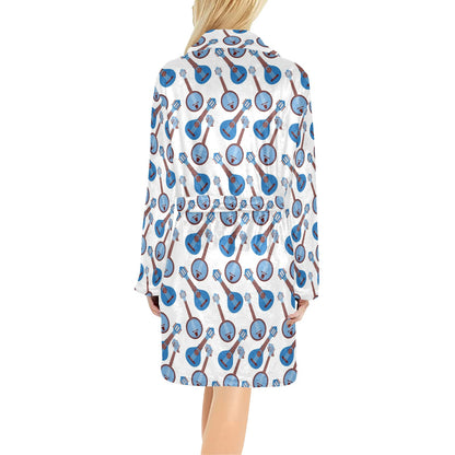 Banjo Print Design LKS401 Women's Fleece Robe