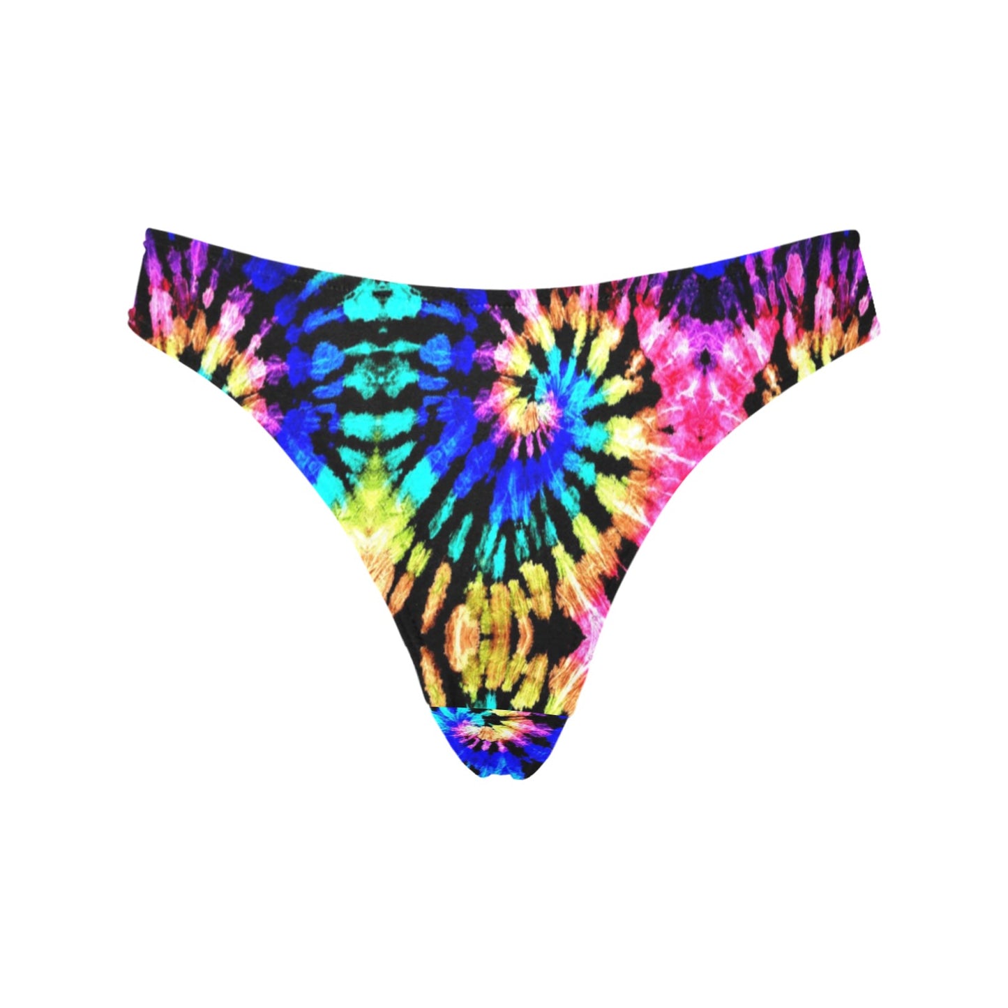 Tie Dye Rainbow Design Print Women's Thongs