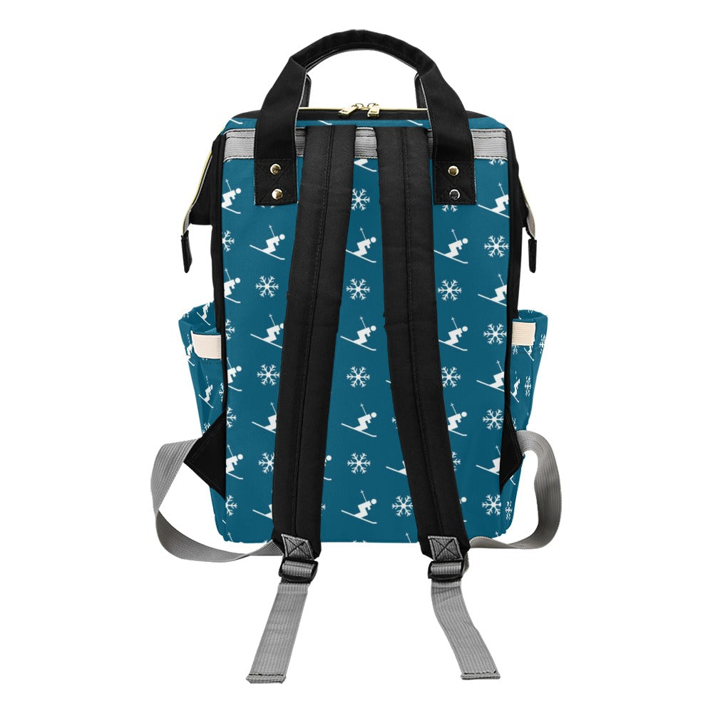 Ski Print Design LKS301 Diaper Bag Backpack