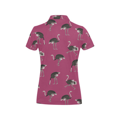 Emu Pattern Print Design 02 Women's Polo Shirt