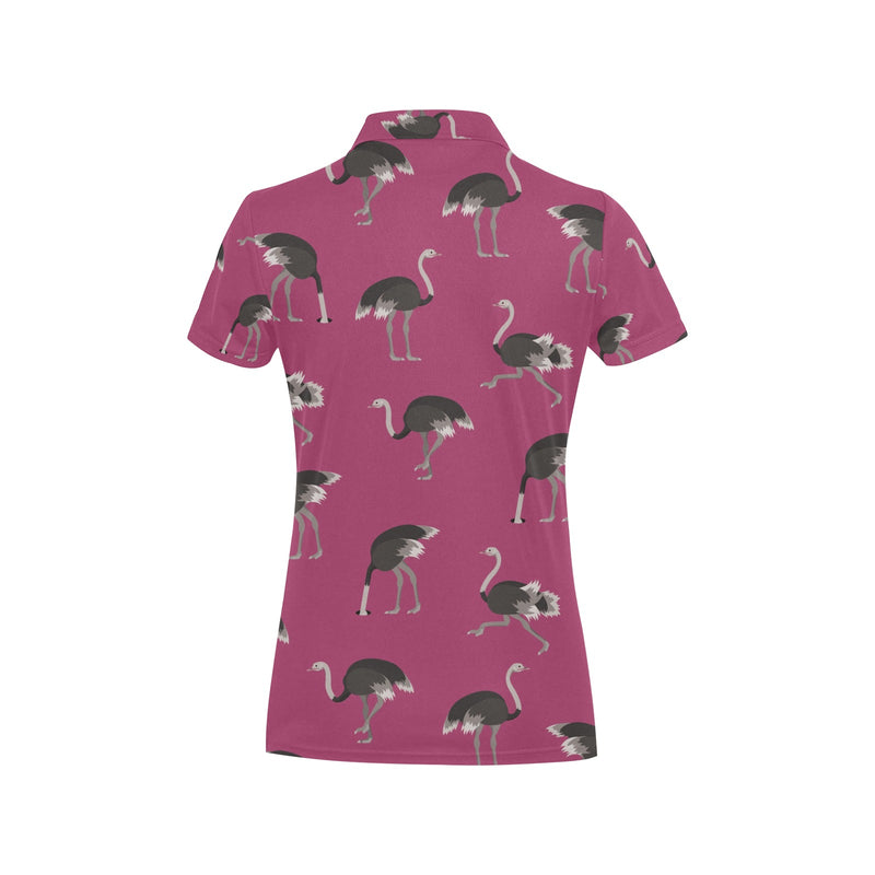 Emu Pattern Print Design 02 Women's Polo Shirt