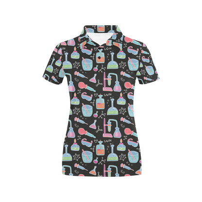 Chemical Pattern Print Design 06 Women's Polo Shirt