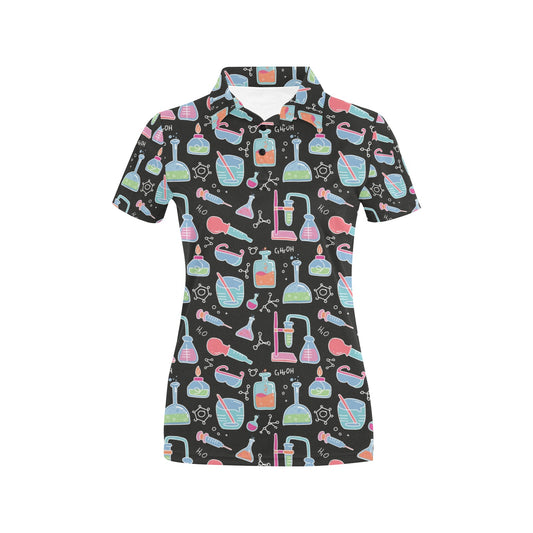 Chemical Pattern Print Design 06 Women's Polo Shirt