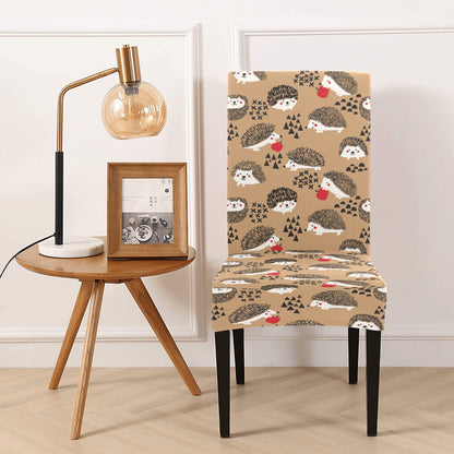 Hedgehog Print Design LKS403 Dining Chair Slipcover