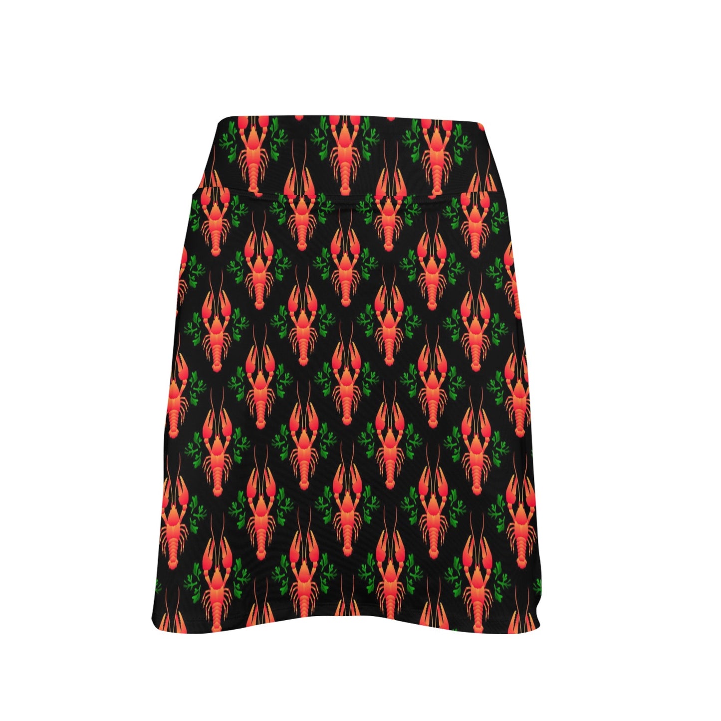 Lobster Print Design LKS403 Women's Golf Skirt with Pocket