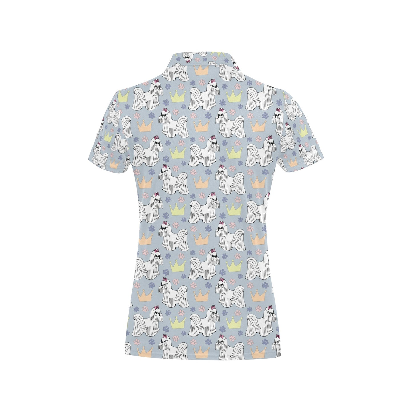 Maltese Pattern Print Design 04 Women's Polo Shirt