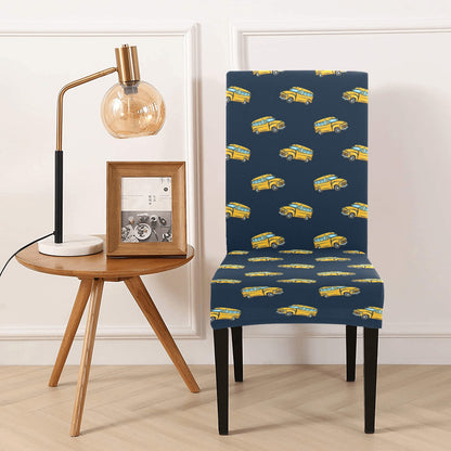 School Bus Print Design LKS304 Dining Chair Slipcover