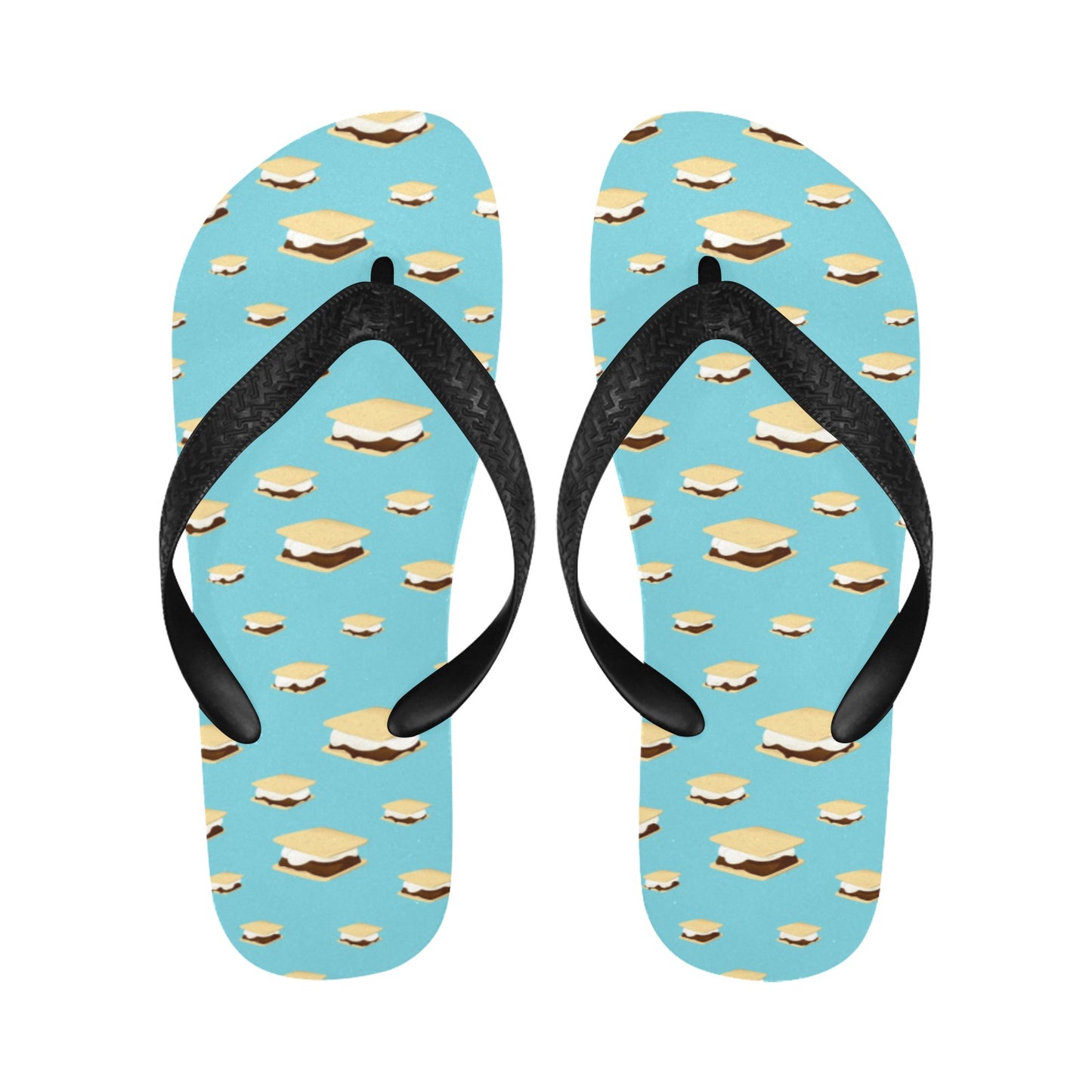 S_Mores Print Design LKS302 Flip Flops