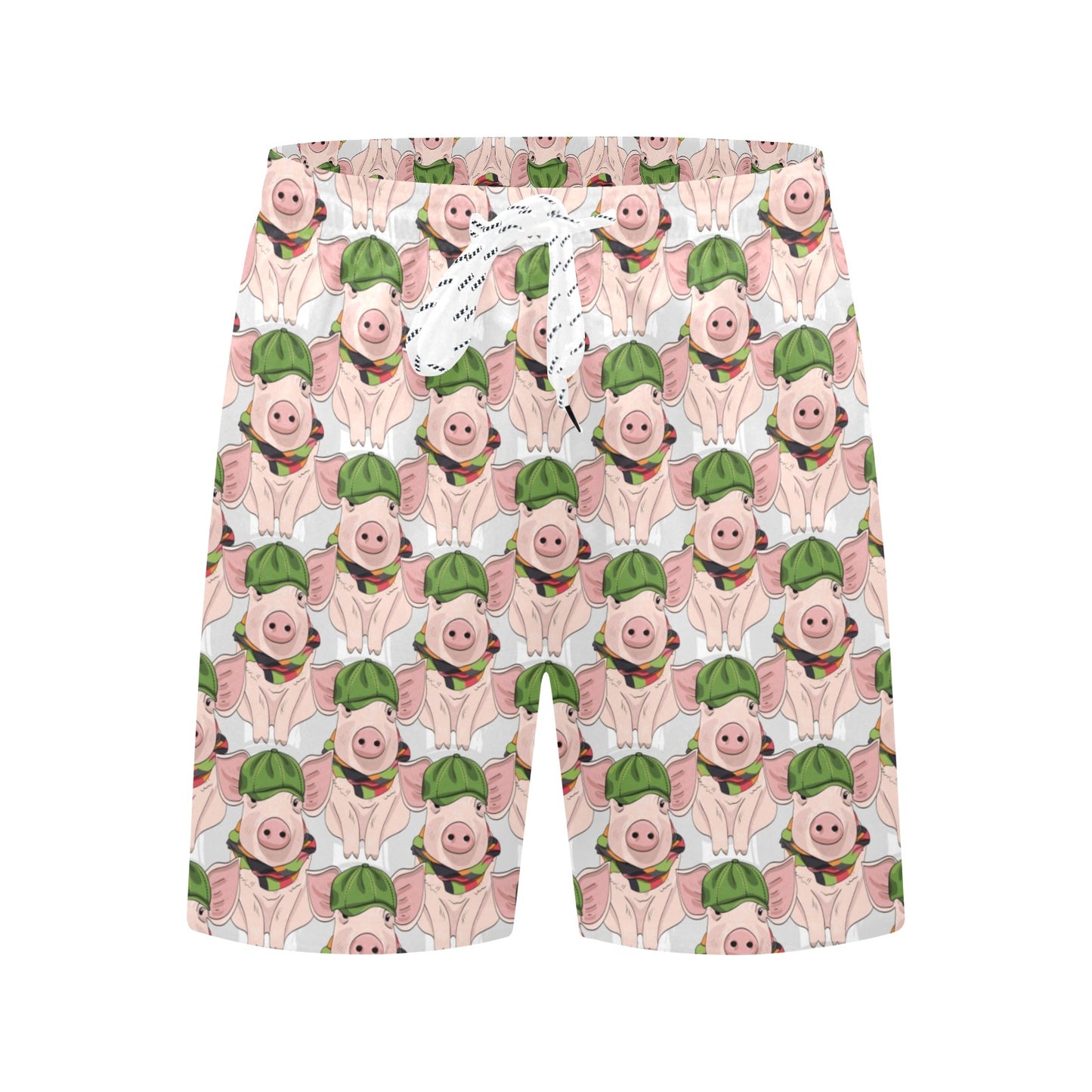 Pig Print Design LKS403 Men's Swim Trunks Beach Shorts