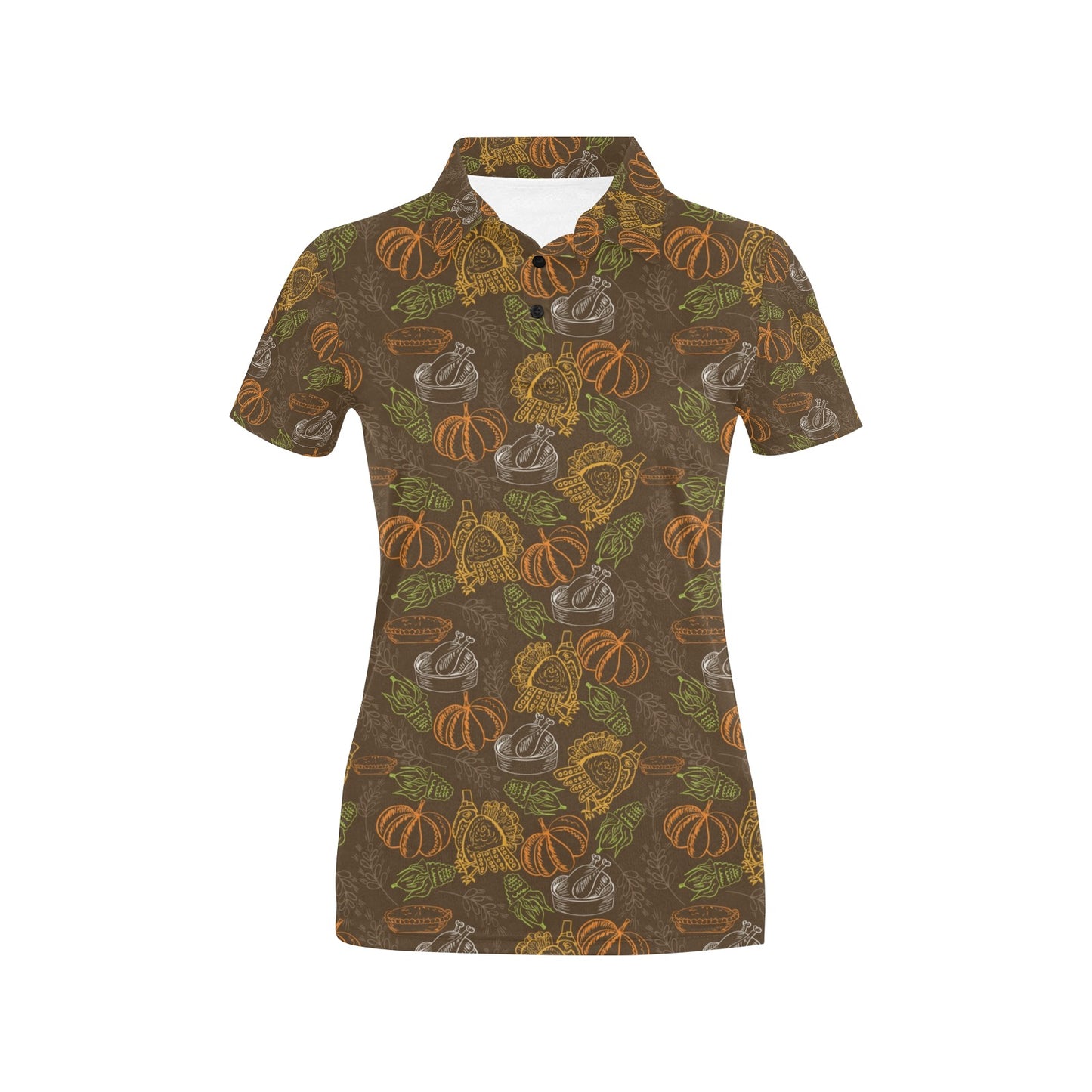Thanksgiving Print Design LKS301 Women's Polo Shirt