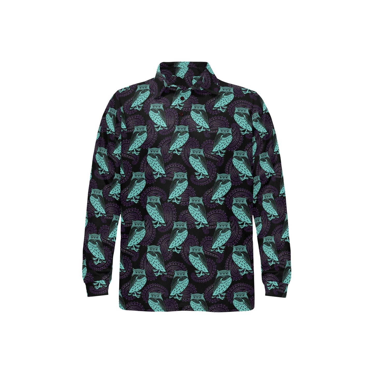 Tribal Pattern Print Design LKS3010 Long Sleeve Polo Shirt For Men's