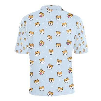 Shiba Inu Print Design LKS3012 Men Polo Shirt