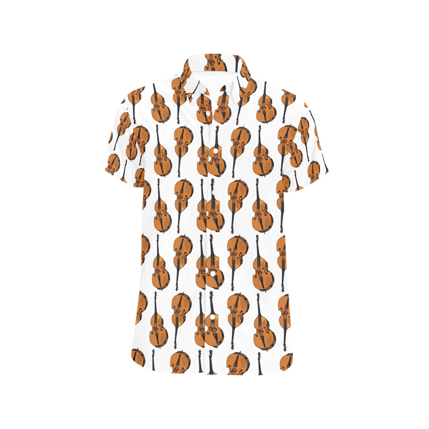 Cello Print Design LKS403 Men Short Sleeve Button Up Shirt