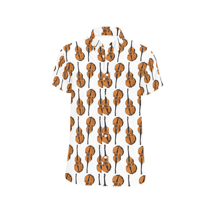 Cello Print Design LKS403 Men Short Sleeve Button Up Shirt
