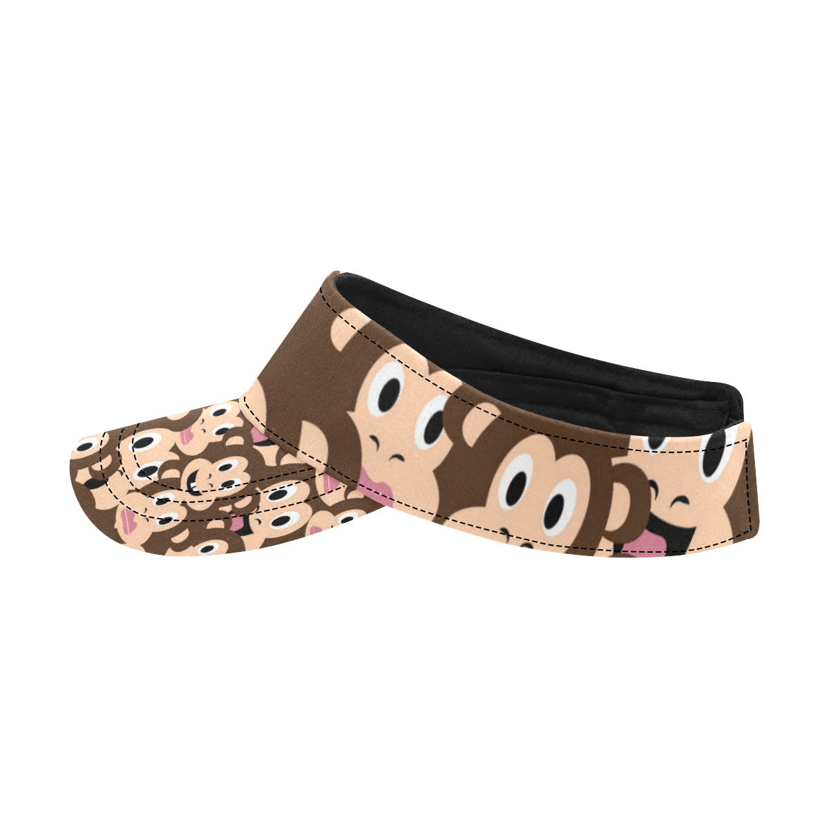 Emoji Monkey Print Pattern Unisex Sun Visor