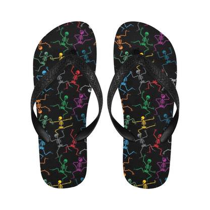 Skeleton Colorful Print Design LKS302 Flip Flops