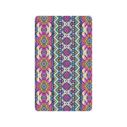 Aztec Pink Geometric Print Pattern Rubber Doormat