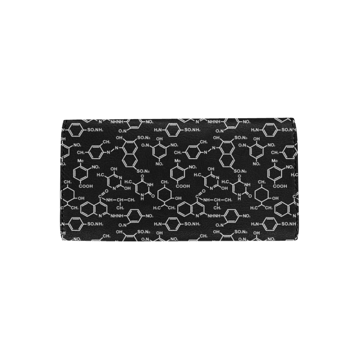 Chemical Pattern Print Design 02 Women's Trifold Wallet