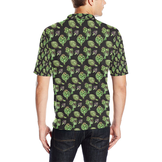 Artichoke Pattern Print Design 02 Men Polo Shirt