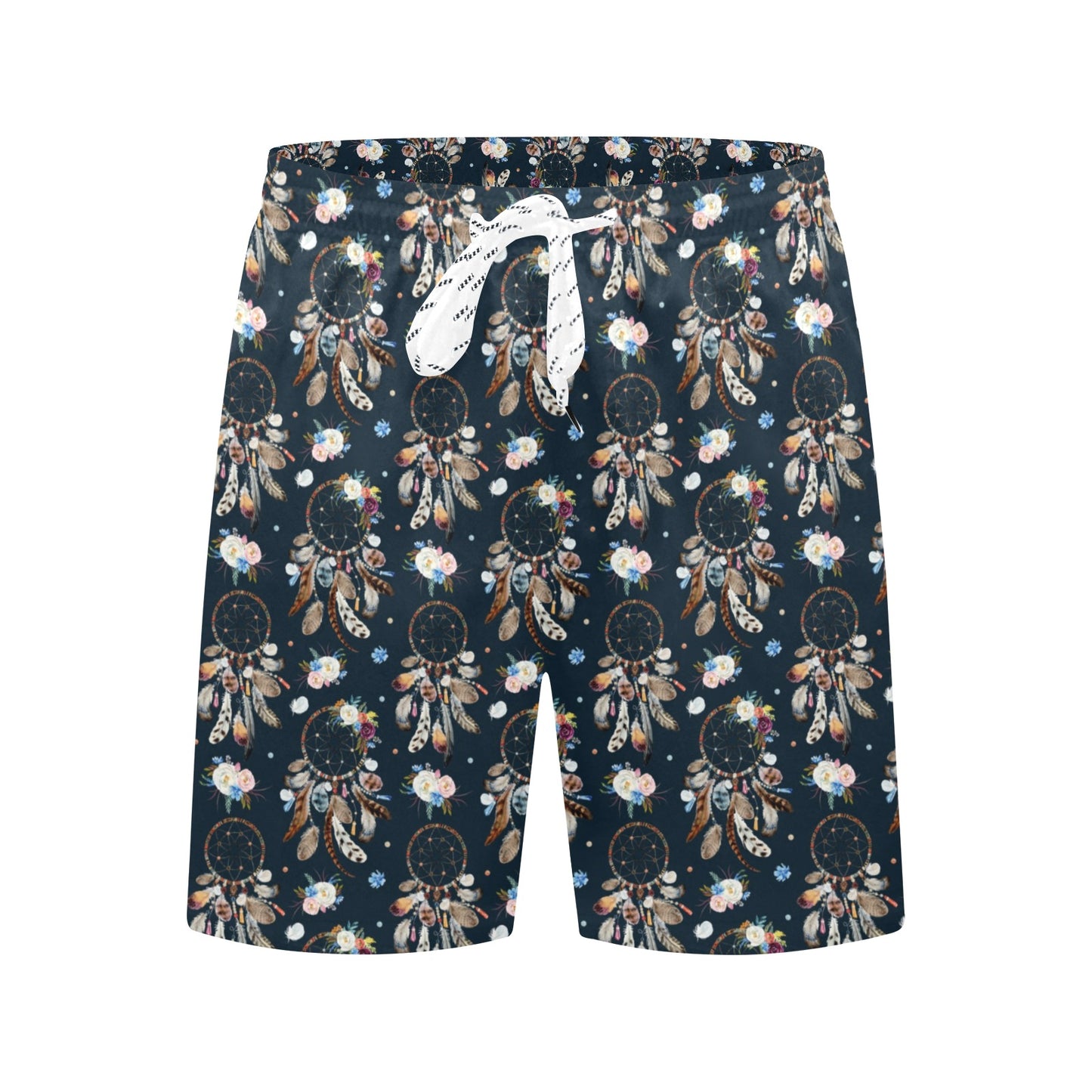 Dream Catcher Boho Floral Style Men's Swim Trunks Beach Shorts