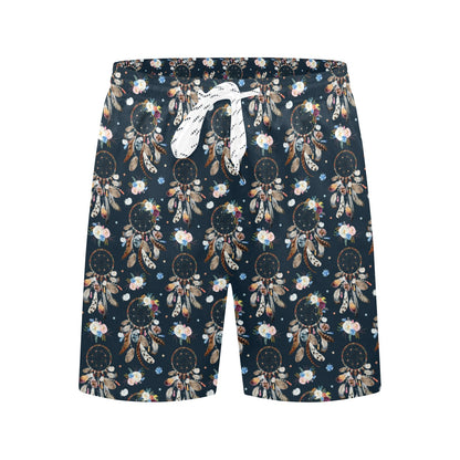Dream Catcher Boho Floral Style Men's Swim Trunks Beach Shorts
