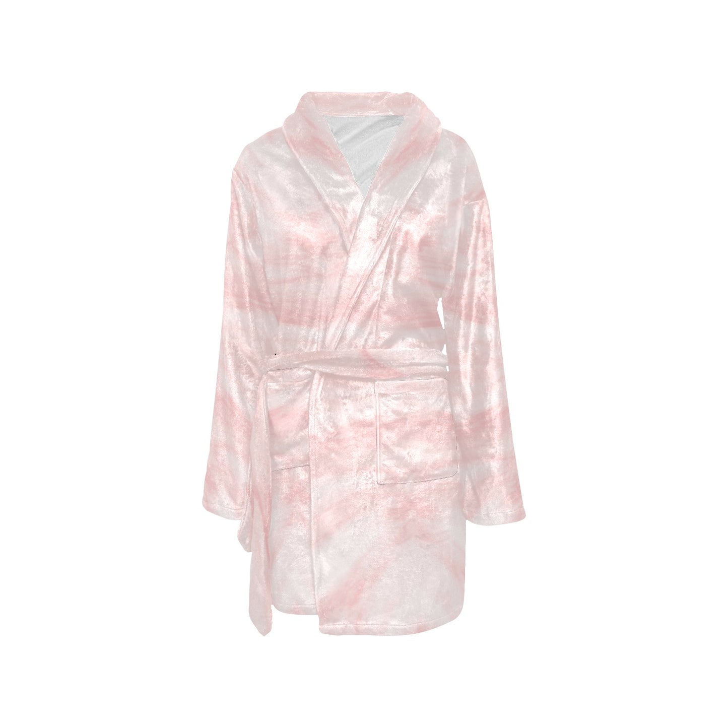 Marble Pattern Print Design 03 Women's Fleece Robe
