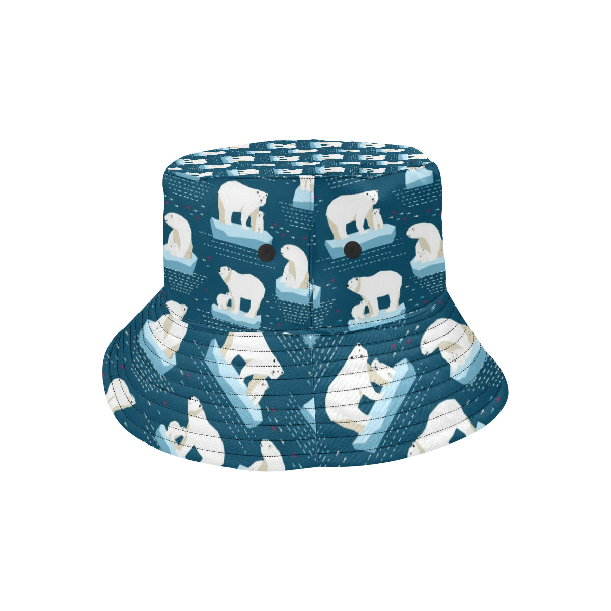 Polar Bear Pattern Print Design PB02 Unisex Bucket Hat