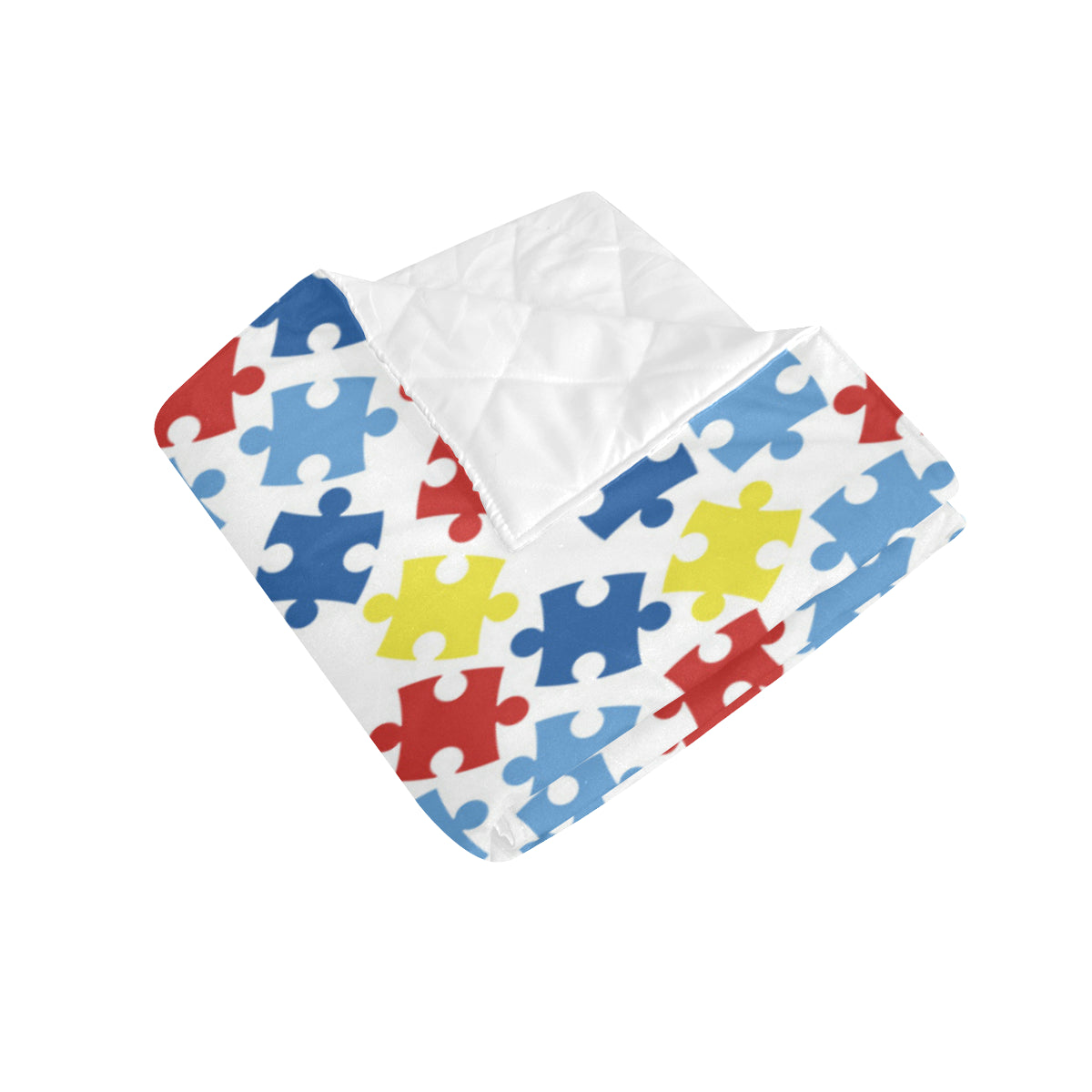Autism Awareness Pattern Print Design 04 Premium Quilt