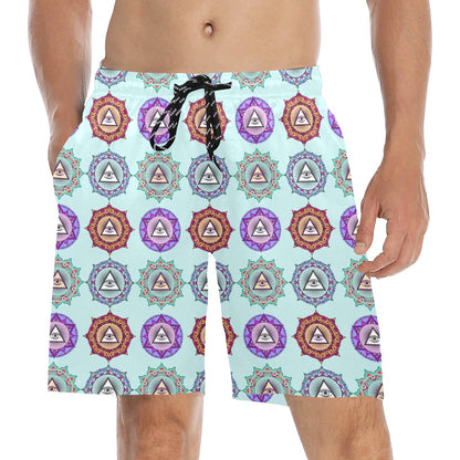 Third Eye Print Design LKS302 Men's Swim Trunks Beach Shorts