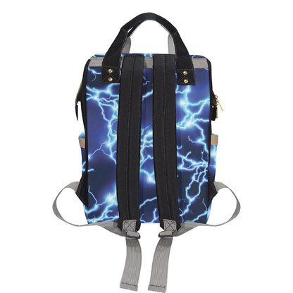 Lightning Thunder Pattern Print Design 04 Diaper Bag Backpack