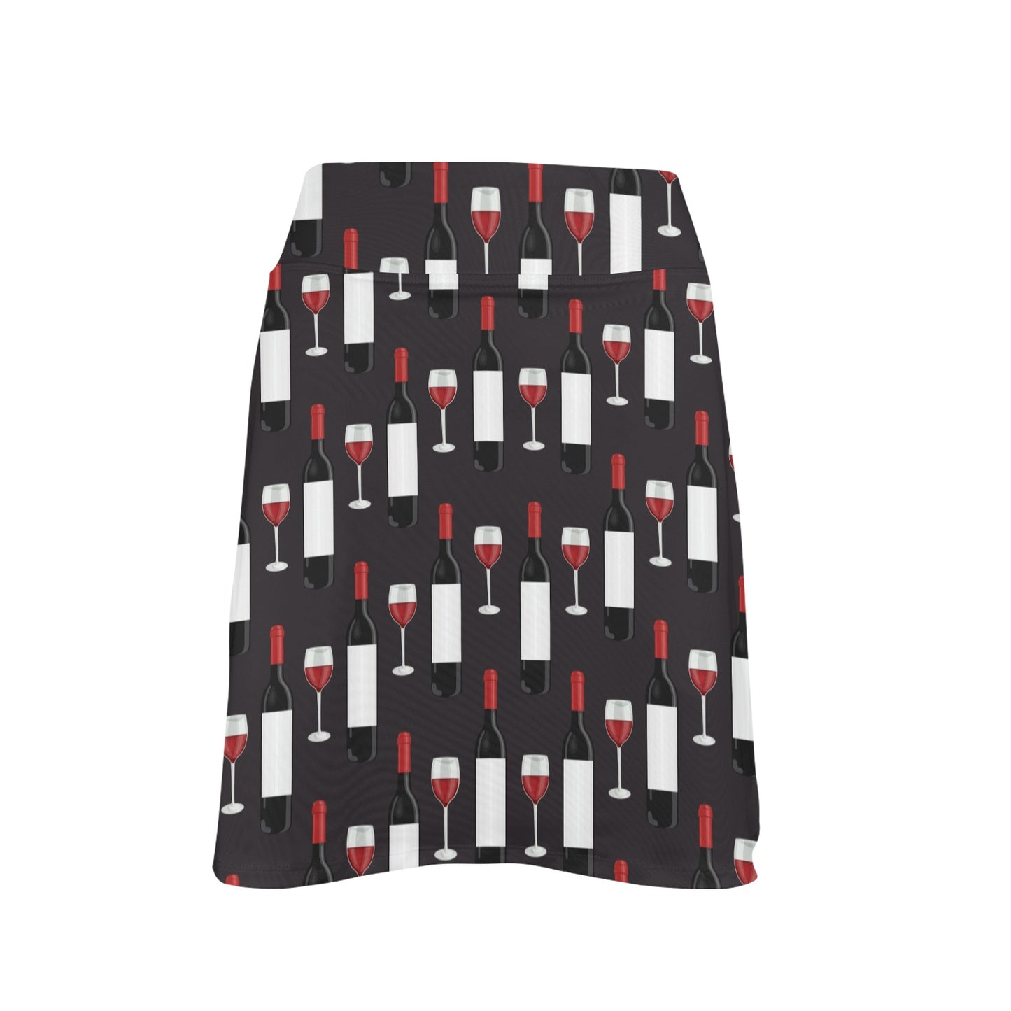 Wine Print Design LKS309 17" Golf & Pickleball Skort with Pockets