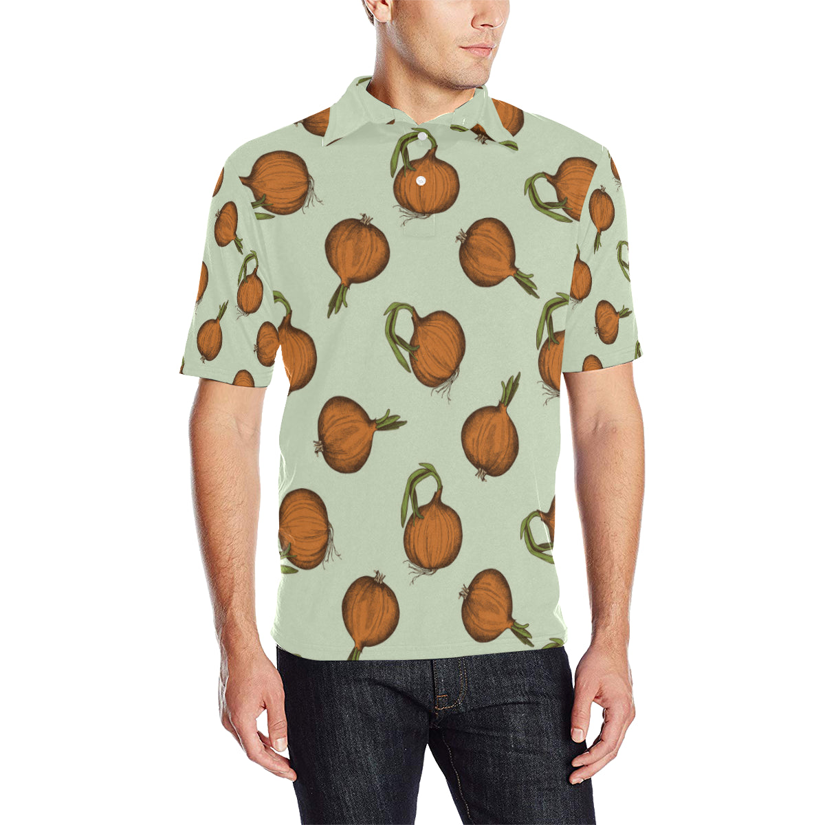 Onion Pattern Print Design A05 Men Polo Shirt