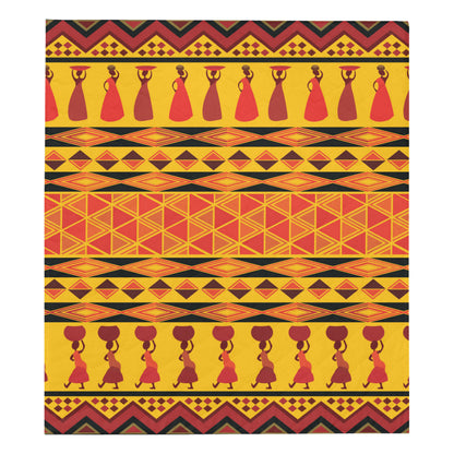 African Pattern Print Design 01 Premium Quilt