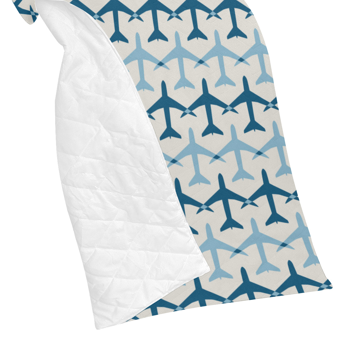 Airplane Pattern Print Design 04 Premium Quilt