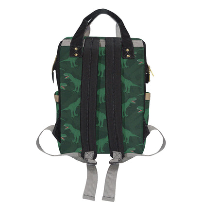 T Rex Pattern Print Design A06 Diaper Bag Backpack