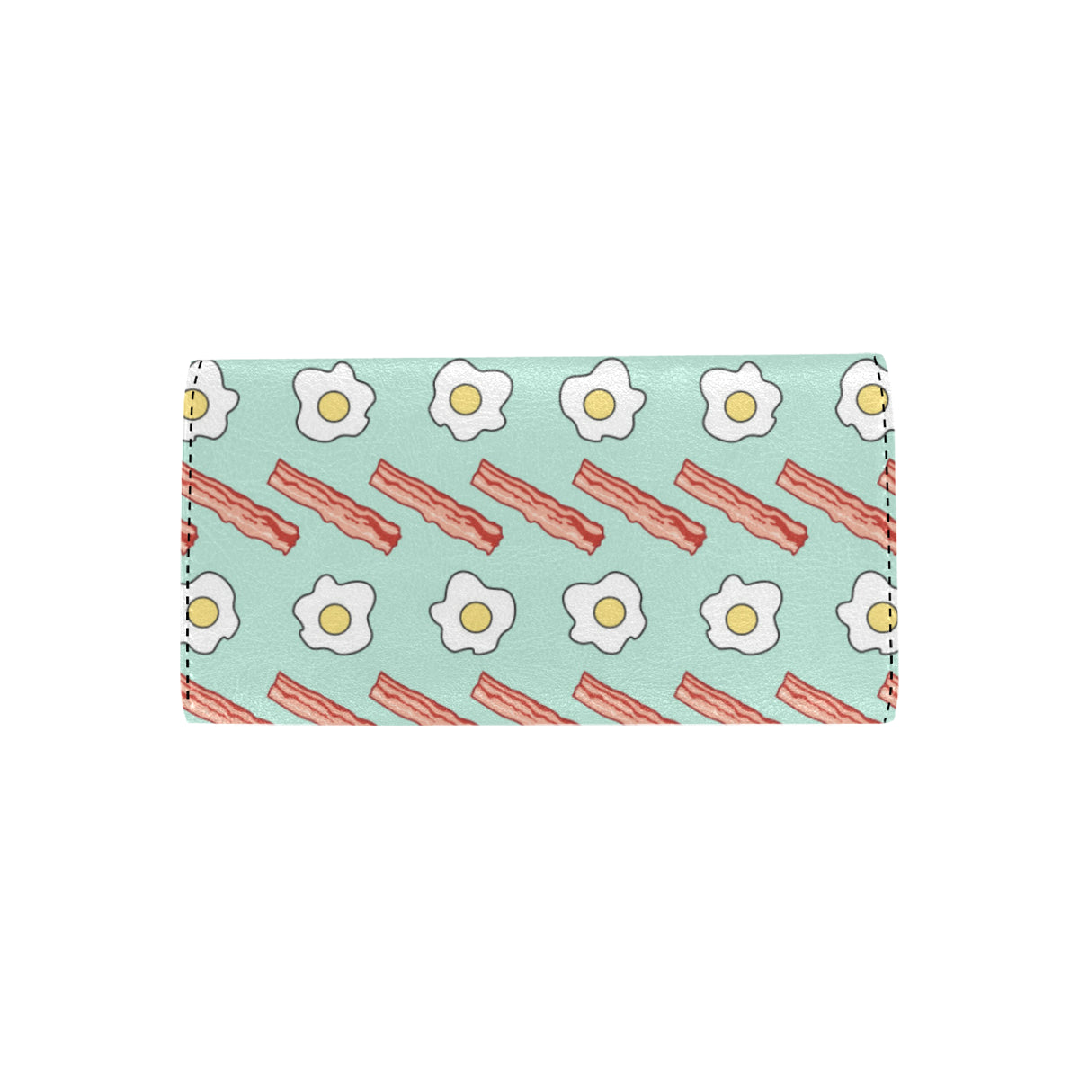 Bacon Sausage Pattern Print Design 01 Women's Trifold Wallet