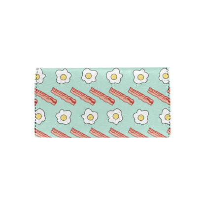 Bacon Sausage Pattern Print Design 01 Women's Trifold Wallet