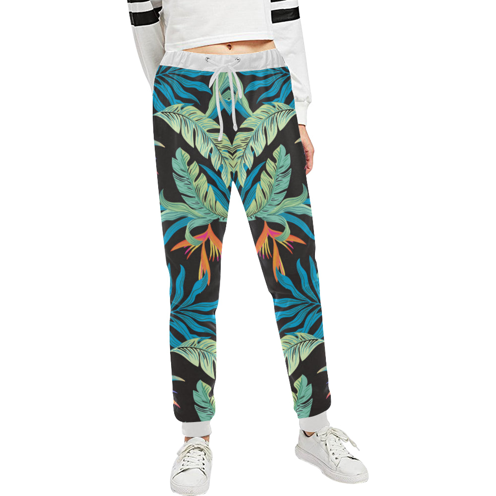 Tropical Palm Leaves Hawaiian Flower Unisex Sweatpants