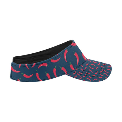 Chilli Pepper Pattern Print Design 03 Unisex Sun Visor