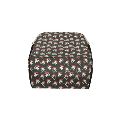Pirate Pattern Print Design A04 Diaper Bag Backpack