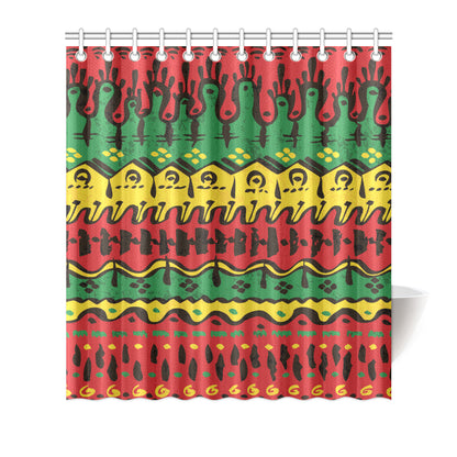 Rasta Pattern Print Design A01 Shower Curtain