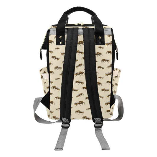 Bee Print Design LKS306 Diaper Bag Backpack