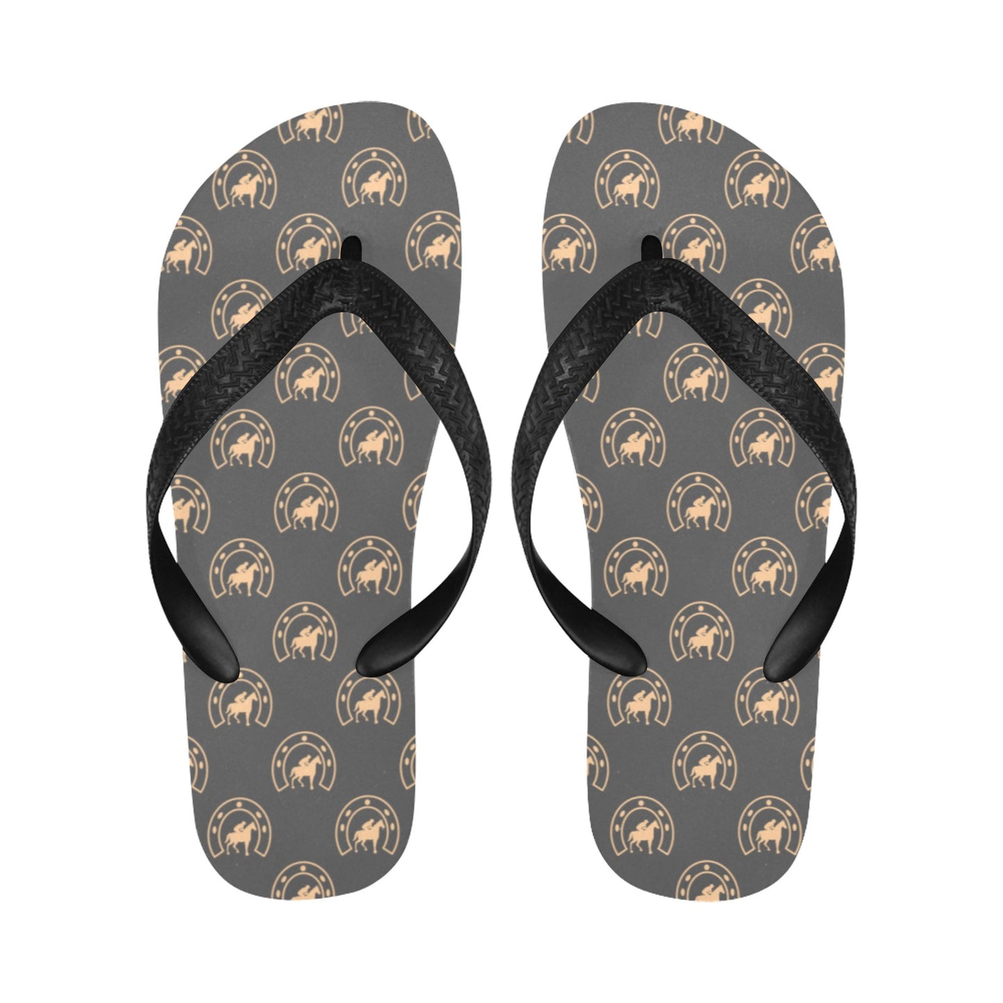 Horseshoe Print Design LKS306 Flip Flops