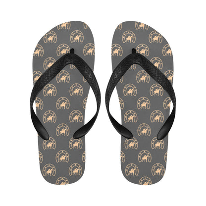 Horseshoe Print Design LKS306 Flip Flops