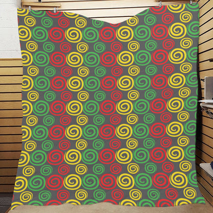 Rastafarian Pattern Print Design A05 Premium Quilt